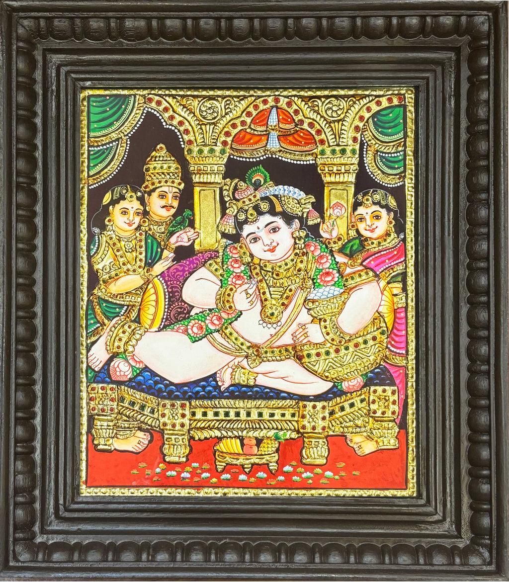 Butter Krishna Tanjore Painting