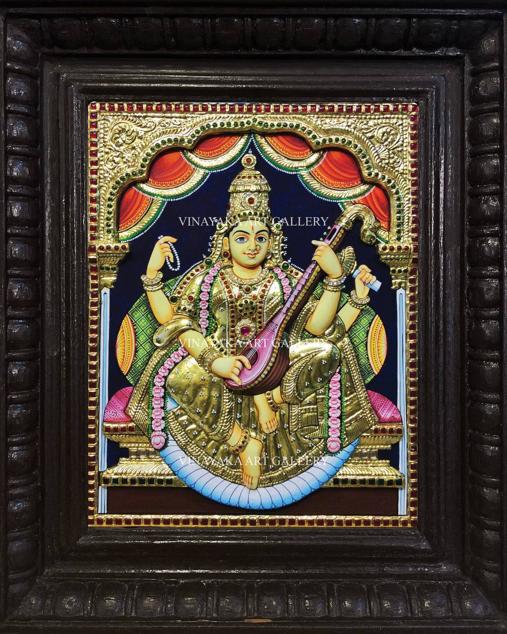 Embossed Saraswati