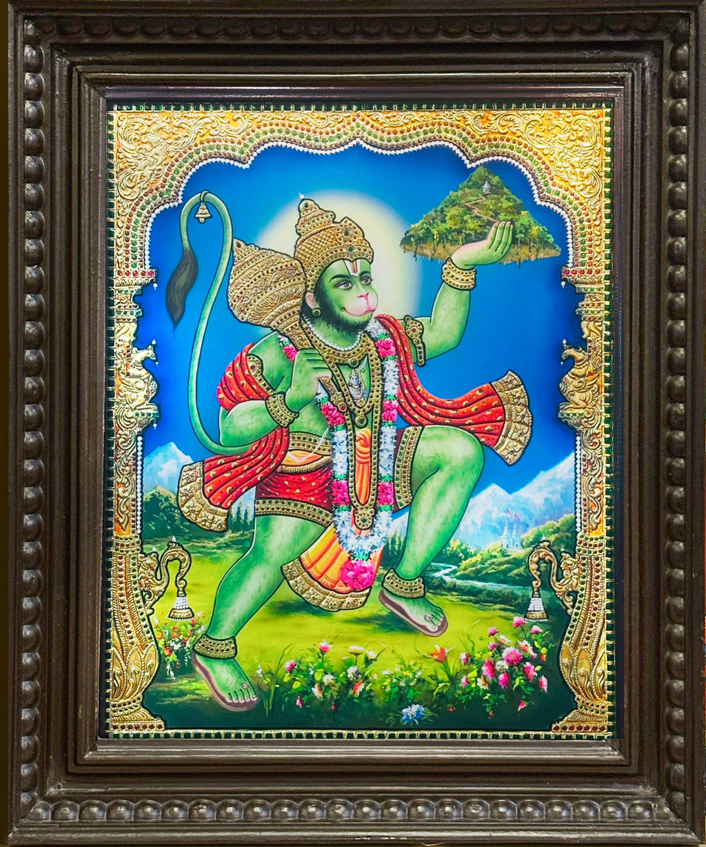 Sanjeevani Hanuman Tanjore Painting