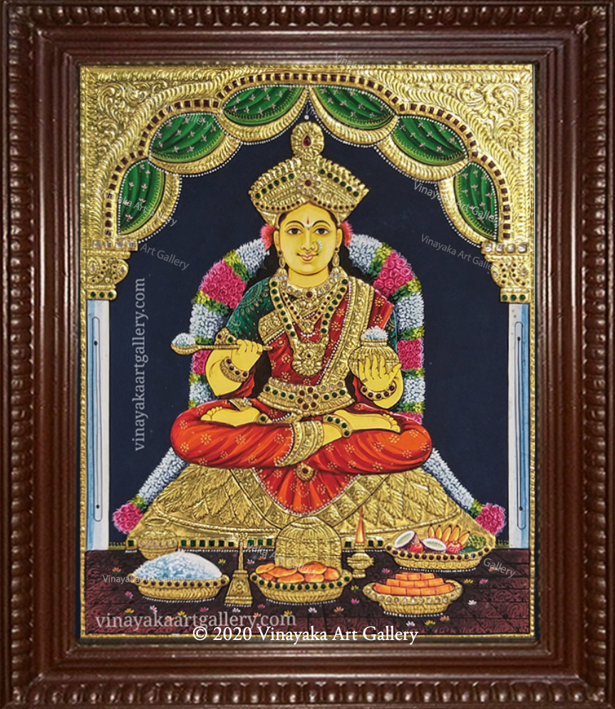 Annapoorani | Tanjore Painting | Vinayaka Art Gallery | Buy Online